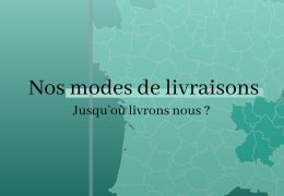 Nos modes de livraison